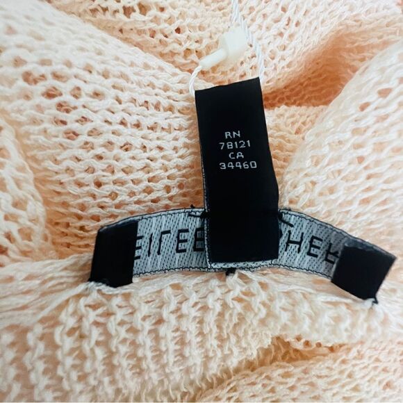 NWT Eileen Fisher Ballet Neck Box Top Shell Peach M Linen Mini Tape Long Sleeve - Picture 8 of 12